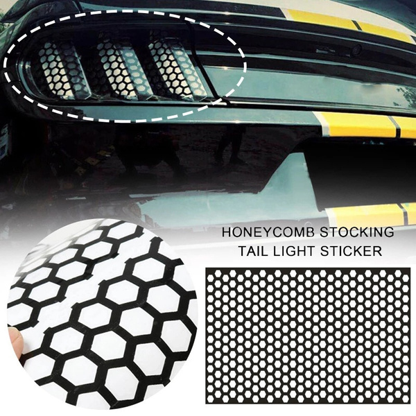 Universal Car Rear Tail Light Cover Honeycomb Sticker Lamp Decal Accessories