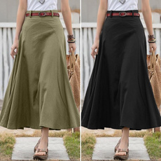 skirtforwomen, summer skirt, Cotton, looseskirt