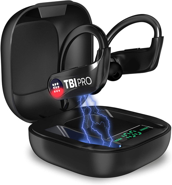 TBI Pro PowerPro5989 Wireless Bluetooth Earbud Headphones with Mic Black