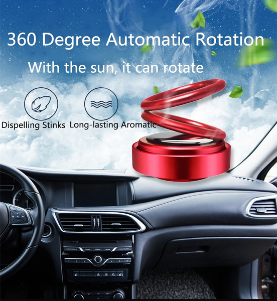 Car Air Freshener Perfume Solar Auto 360° Rotating Essential Oil