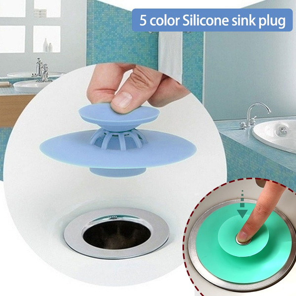 Kitchen Bathroom Sink Drain Plug Bathtub Filter Screen Silicone Floor Wish - Bathroom Sink Stopper Screen