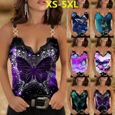 halter top, Summer, Plus Size, butterfly