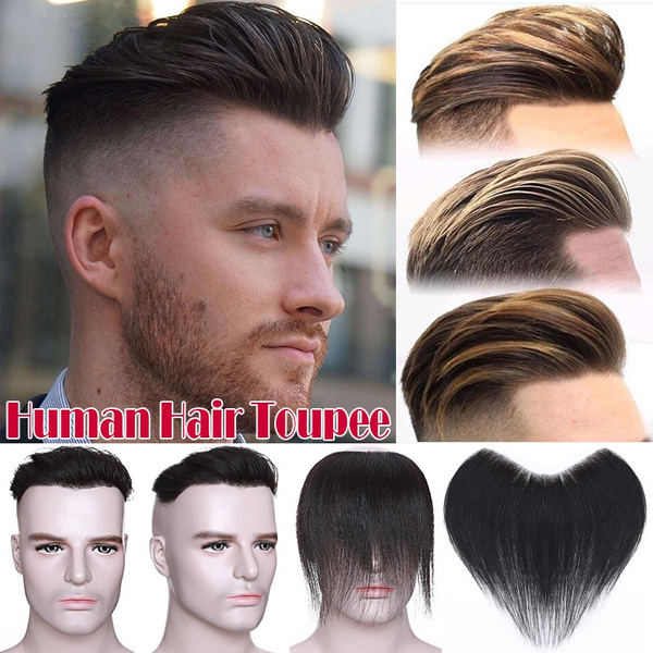 Men Toupee Human Hair Wigs Mens Hair Piece Hair Extensions Hairstyles | Wish