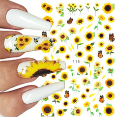Summer, nail stickers, Flowers, art