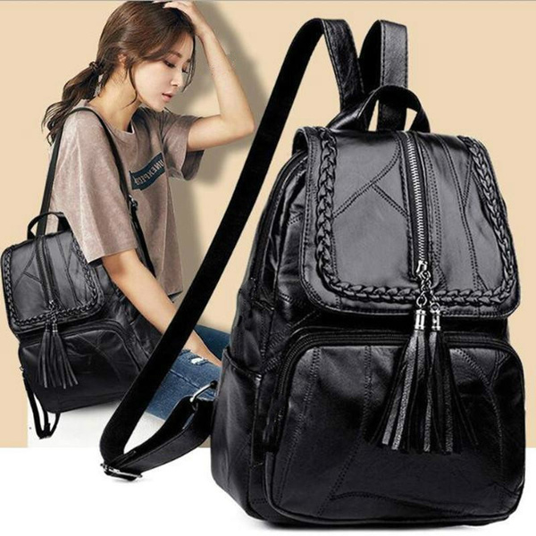 Women's leather outlet school backpacks