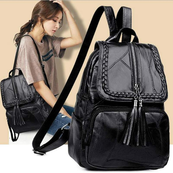Women Leather Backpack Shoulder Bag Rucksack Schoolbag Satchels Travel  Handbags