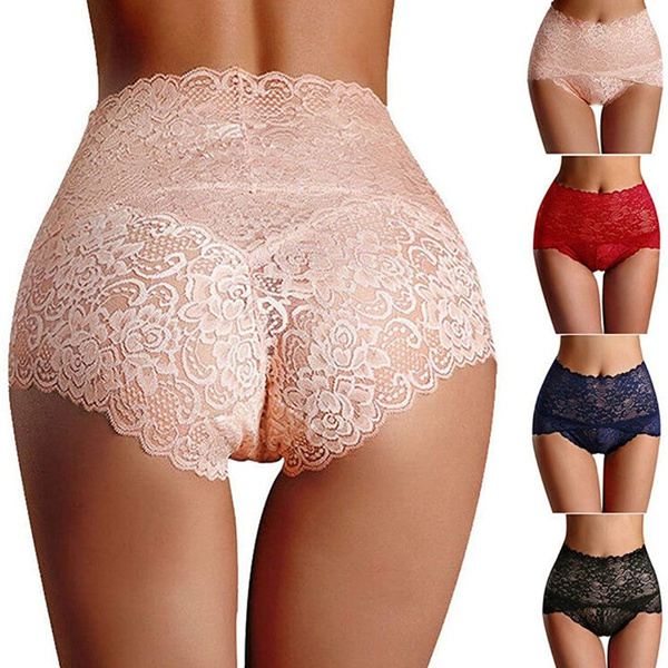 Women High Waist Lace Panties Plus Size Hipster Seamless Underwear Body  Shapers Butt Lift