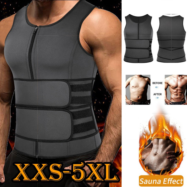 Neoprene Sweat Vest for Men Waist Trainer Vest Adjustable Workout