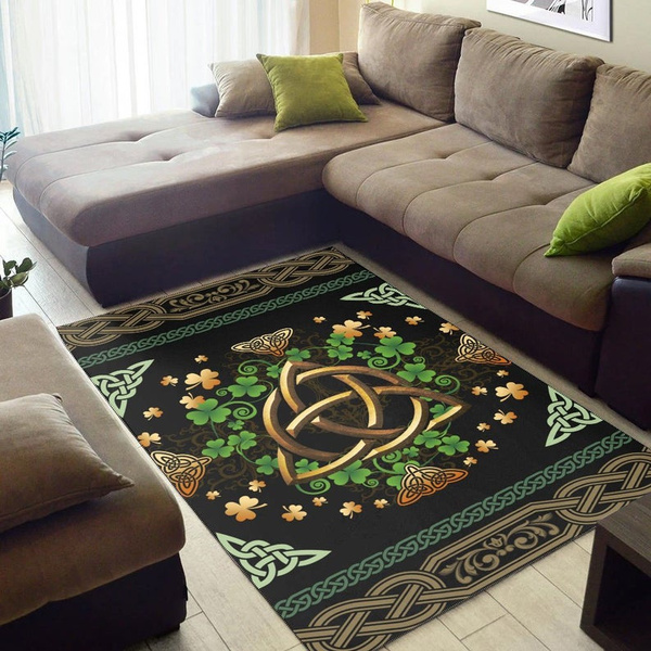 Celtic Rectangle Rug Happy Area Rug Irish Roots Happy Rug Carpet Irish