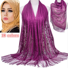 scarvesampshawl, Tassels, women scarf, lace scarf