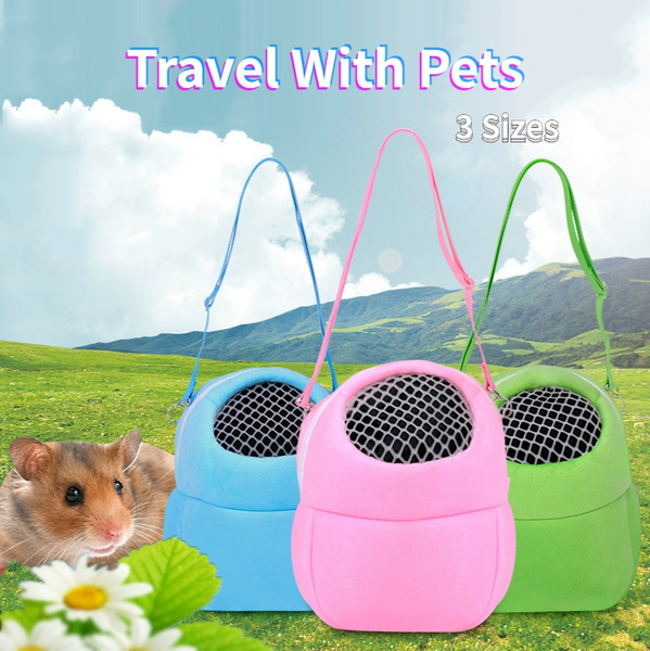 Small Pet Carrier Rabbit Cage Hamster Chinchilla Travel Warm Bags