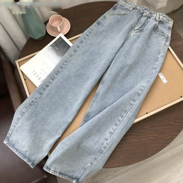 2021 New Streetwear High Waist Women s Fashion Jeans Woman Girls Women Wide Leg Pants Trousers Female Jean Femme Denim Bagge Mom Jeans