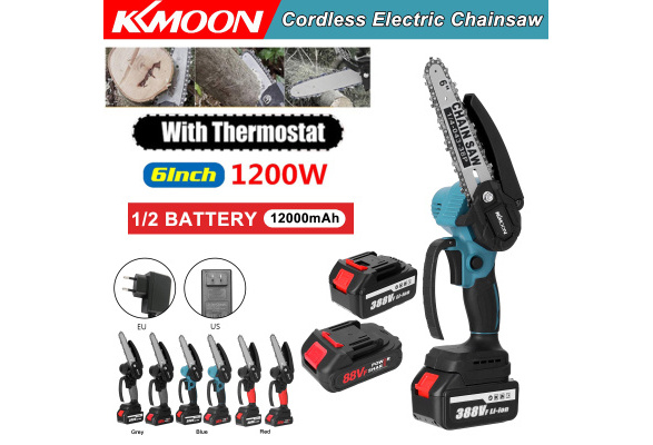 KKmoon 6inch 21V Electric Chainsaw Mini Saw Handheld Cordless