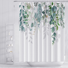 Polyester, Bathroom, leaf, bathroomcurtain