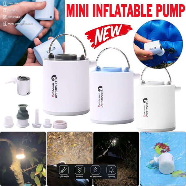 Mini Inflatable Pump Ultralight USB Charging Outdoor Air Pump Camping Light 