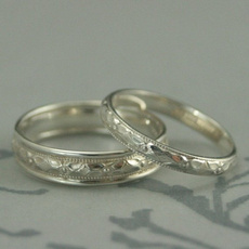 Couple Rings, Sterling, Engagement, Love