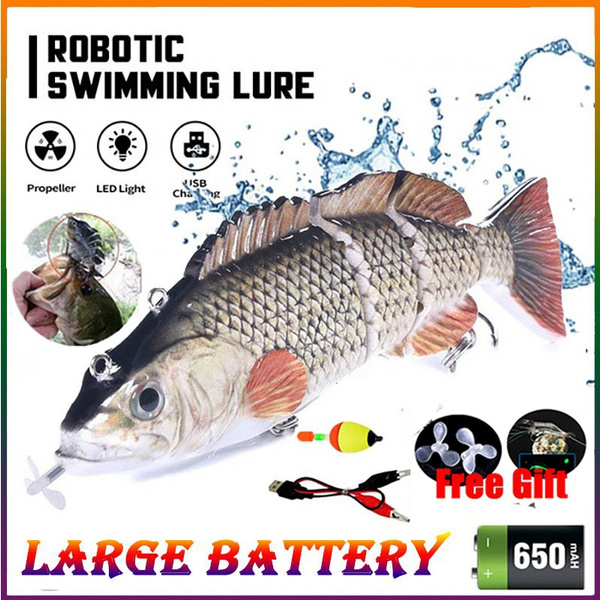14cm USB Small Robotic Swimming Lures Fishing Auto Electric Lure Bait  Wobblers for Swimbait