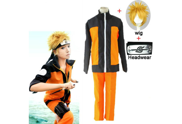 Anime Naruto Costume Cosplay Japanese Cartoon Costume Naruto Adult Costume  And Wig