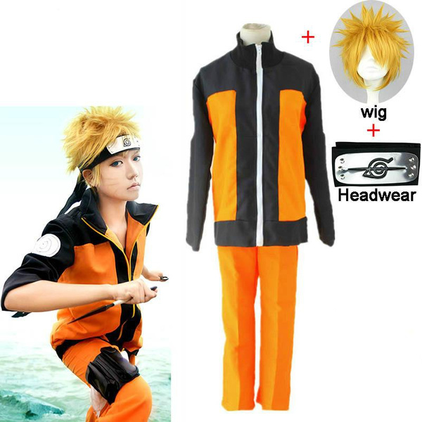 Anime Naruto Costume Cosplay Japanese Cartoon Costume Naruto Adult Costume And Wig