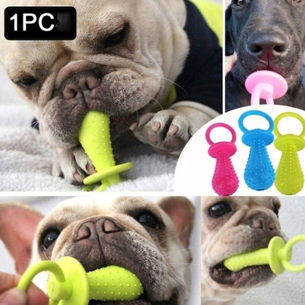 Small Pet Chew Toy Soft Small Rubber Pacifiers Training Dog Toys Molar