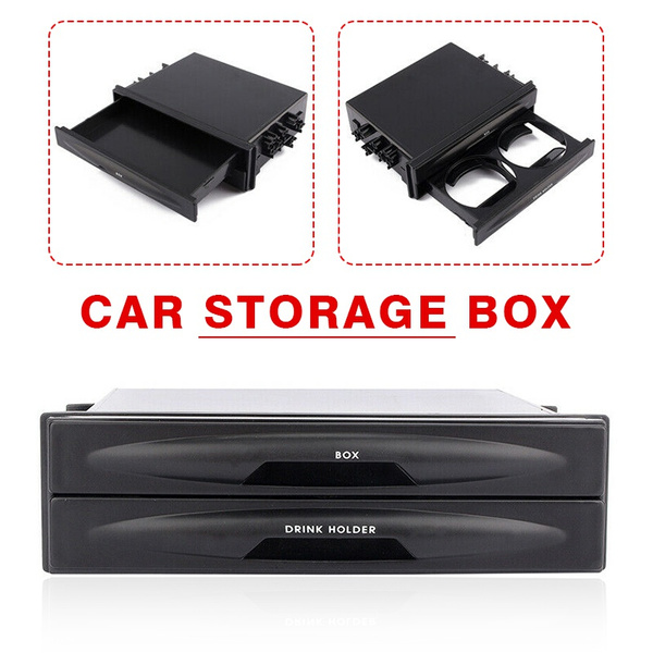 Mini Universal Double DIN Radio Pocket Drink Cup Holder Storage Box For Mini universal double din radio pocket drink cup holder storage box for
