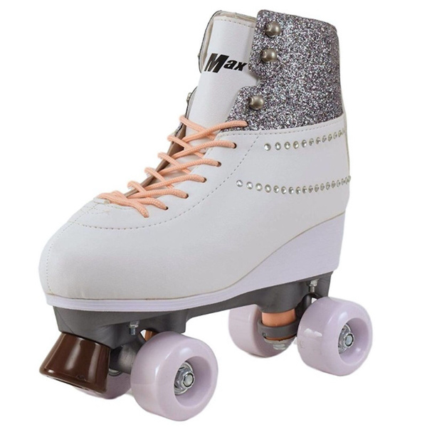 Details about   Roller Skates for Girls Size 5.5 White Sparkle Teenagers Quad Derby rollerskates 