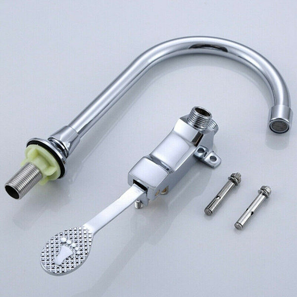 Foot Pedal Control Valve Faucet Basin Switch Kitchen Sink WaterTap