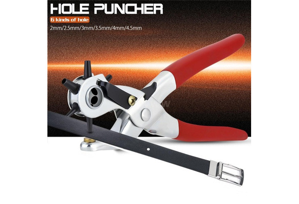 New Leather Belt Hole Punch Plier Eyelet Puncher Revolve Sewing Machine Bag  Setter Tool Watchband Strap Household leathercraft