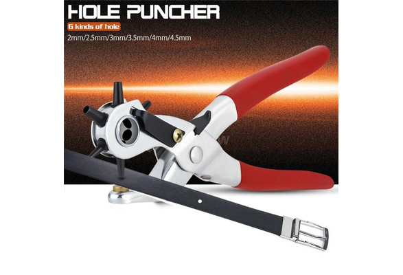 Eyelet Hole Puncher Leather Belt Hole Punch Plier Revolve Sewing Machine  Bag Setter Tool Watchband Strap Household Leathercraft