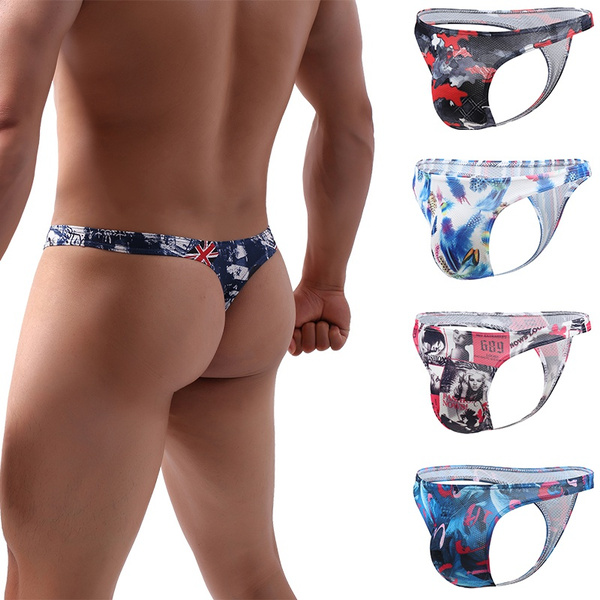 Alvivi Men's Sexy Low Rise G-String Thong Bulge Pouch