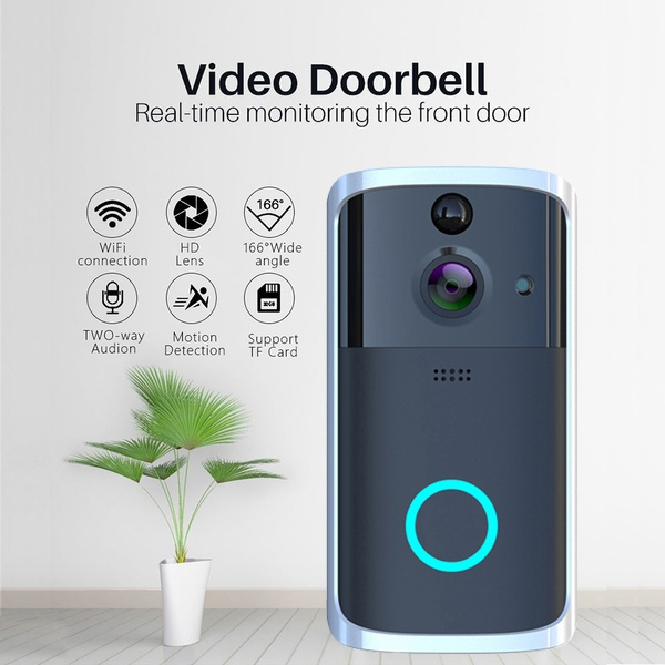 Video Doorbell, Wireless Doorbell Camera, Smart Doorbell with Motion  Detection /Night Vision/2-Way Audio/Real-Time Monitoring