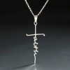 Steel, faith, crossnecklaceforwomen, Cross necklace