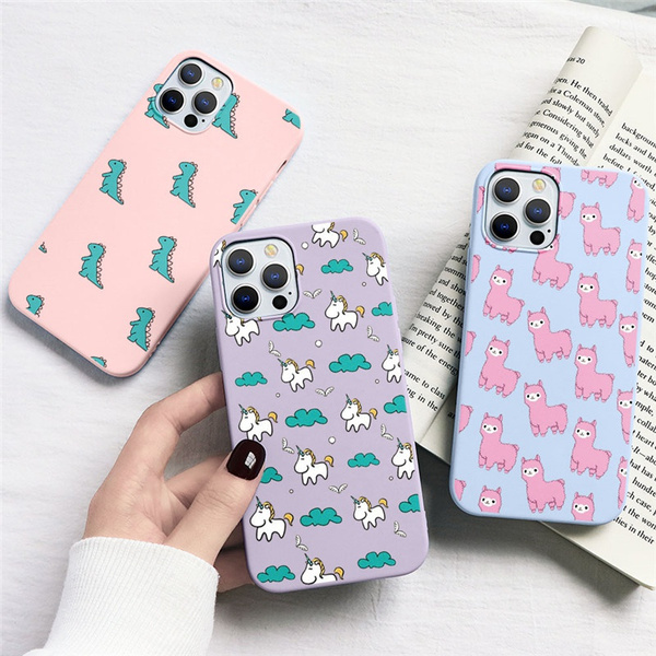 Cute Alpaca Dinosaur Unicorn Phone Case for iPhone 11 Pro Max XS