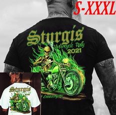 Shirt, skull, Motorcycle, sturgi