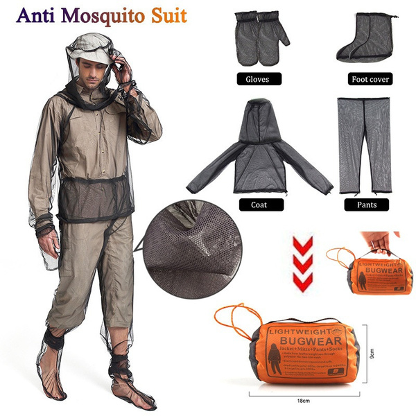 Outdoor Bug Wear Anti Mosquito Suit Jacket Mitts Pants Socks Net Yarn Mesh Cloth Outdoor Bug Wear Anti Mosquito Suit Jacket Mitts Pants Socks Net Yarn Mesh Cloth