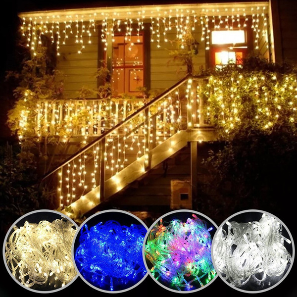 Christmas Lights Outdoor Decoration 5m Droop 0.4-0.6m Led Curtain Icicle String 