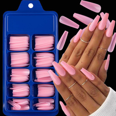 pink, Nails, nail stickers, nail tips