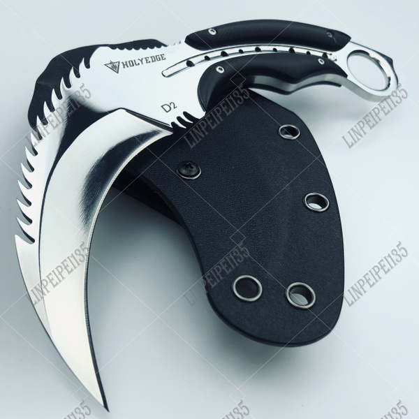 Tactical Combat Karambit Knife Claw Knife Fixed Blade Knife W/sheath