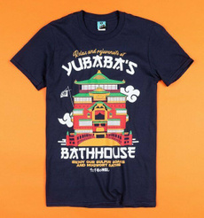 T Shirts, ghibli, bathhouse, Navy