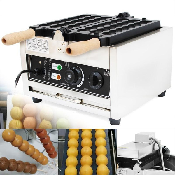Electric Waffle Bites Maker Bubble Waffle Ball Machine Commercial Nonstick