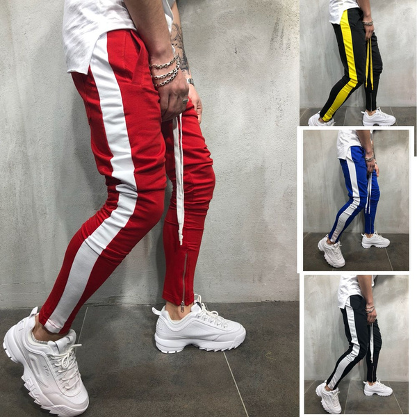 England Style Striped Pencil Joggers For Men Casual Striped Trousers Mens  With Drawstring And Side Stripe 2019 Collection From H15659736832, $36.18 |  DHgate.Com