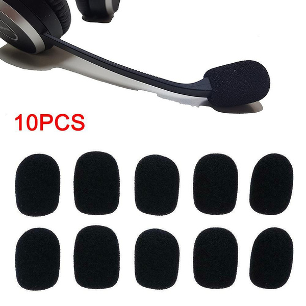 10pcs Headset Replacement Foam Microphone Cover Telephone Headset Mic