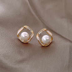 Sterling, 18k gold, femalehighendsense, Pearl Earrings