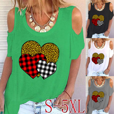 Summer, Plus Size, Graphic T-Shirt, Heart