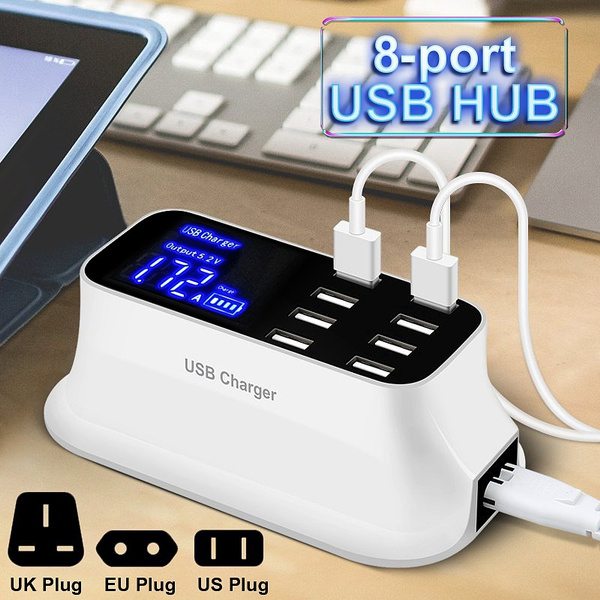 Multi-port USB Fast Display Power Adapter Wall Desktop Rapid USB Charging Hub For Travel Office Home |