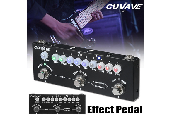 CUVAVE CUBE BABY Portable Multifunctional Electric Guitar Combined Effect  Pedal with Wireless Music Playback Phone Recording Audio Interface Function  