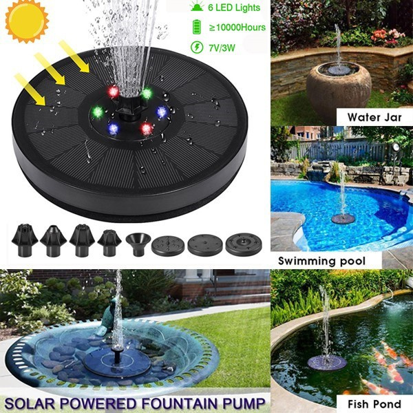 Best Ers In Solar Fountain 7v 3w, Battery Operated Fountains Outdoor