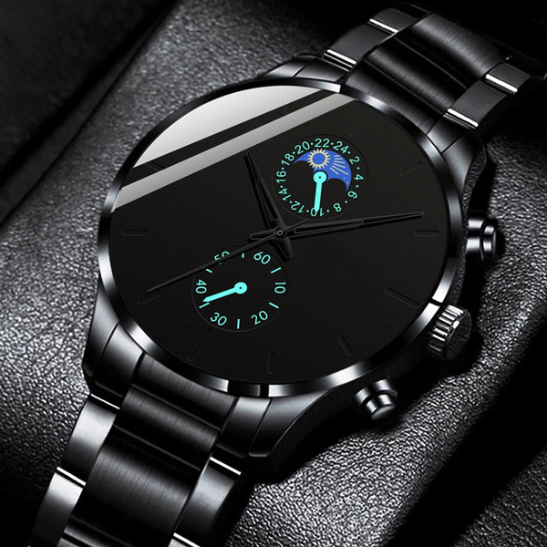 Black casual watches hot sale