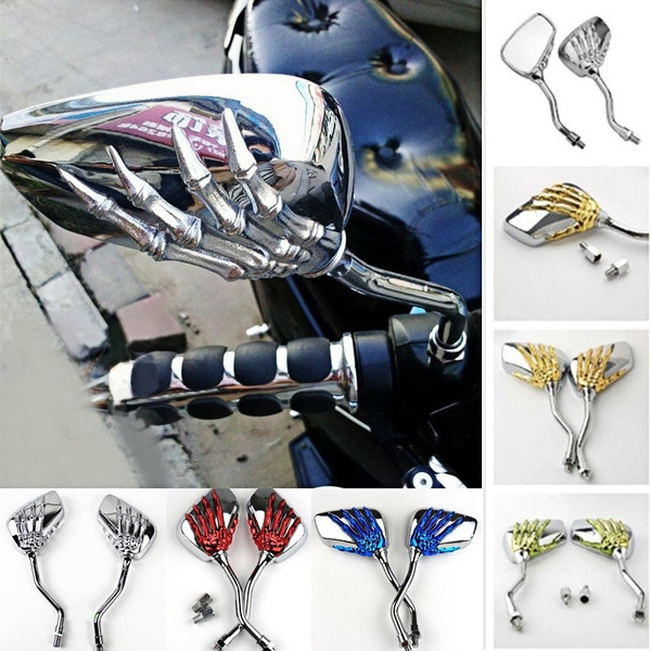 skull motorcycle mirrors