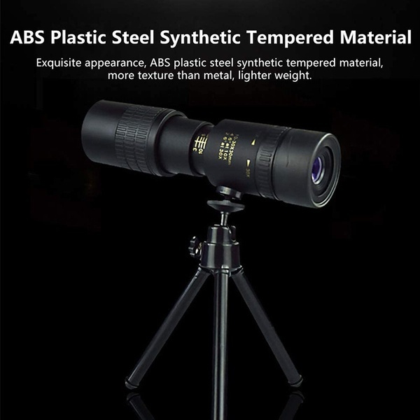 4K 10-300X40mm Super Monocular Telescope Fogproof Telephoto Zoom Monocular Telescope Portable Military Zoom Dual Focus BAK4 4K HD Lens Night Vesion phone monocular Telescope For Travel
